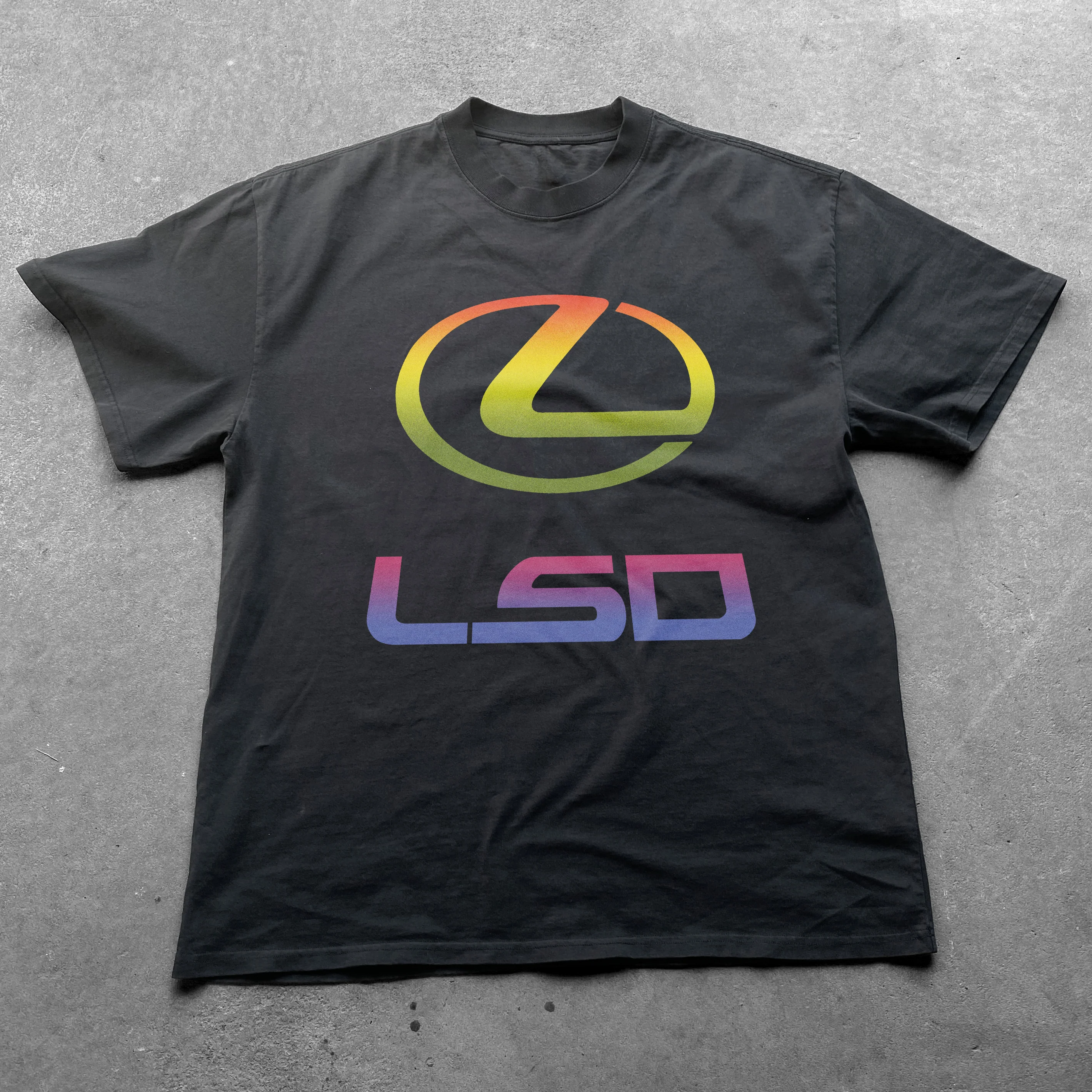 LSD Parody Heavyweight Black T-Shirt