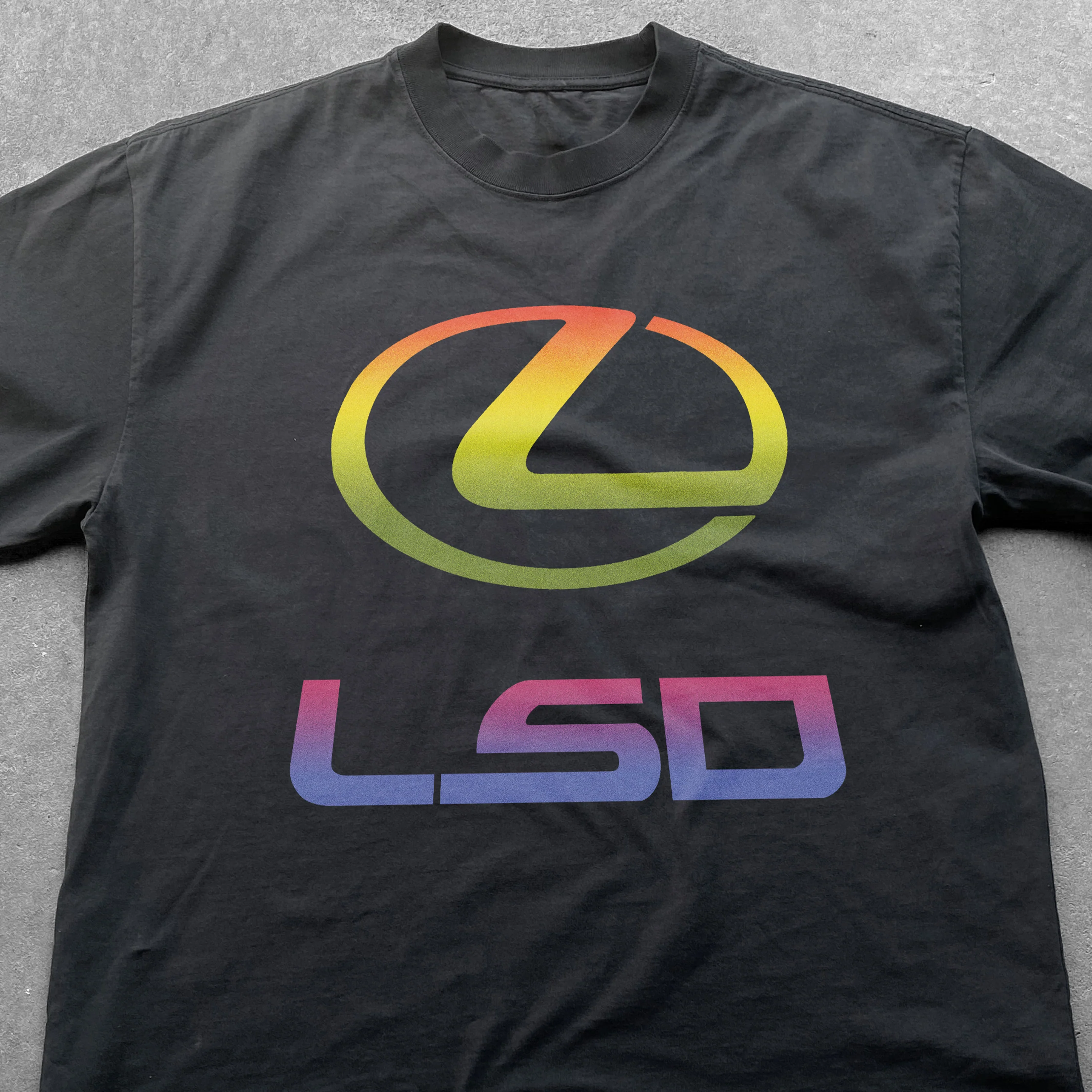 LSD Parody Heavyweight Black T-Shirt - Image 2