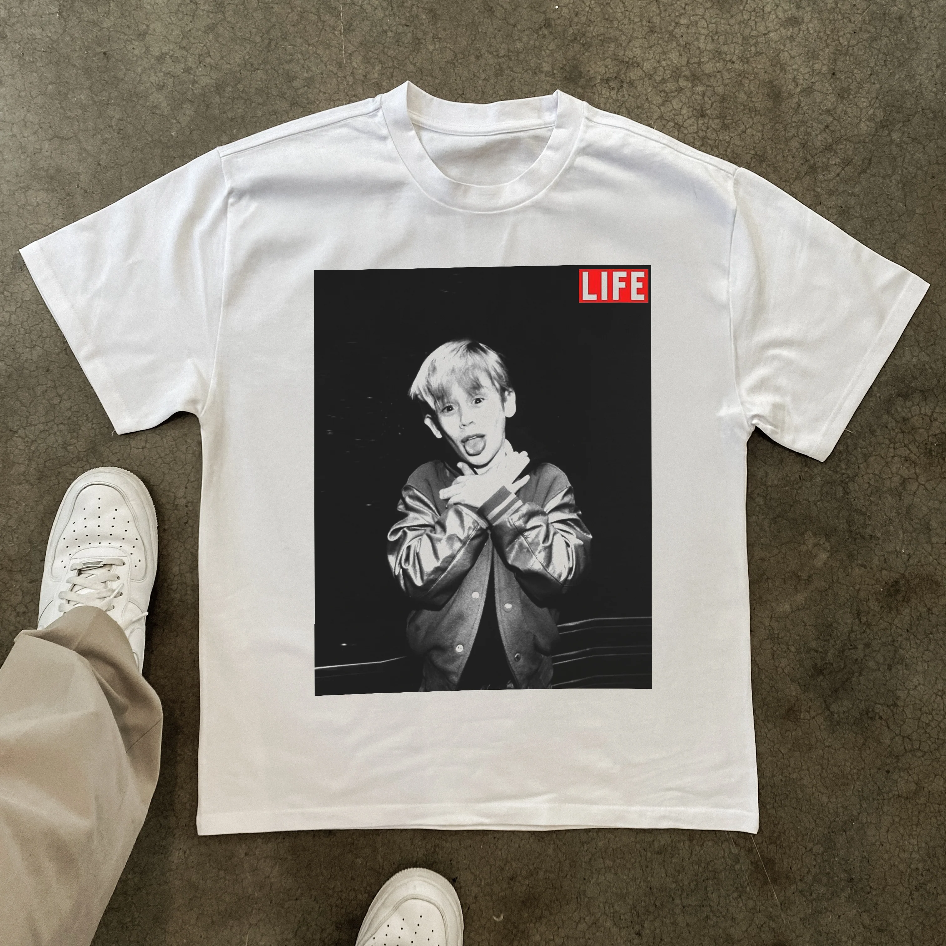 Macaulay Culkin Heavyweight White T-Shirt