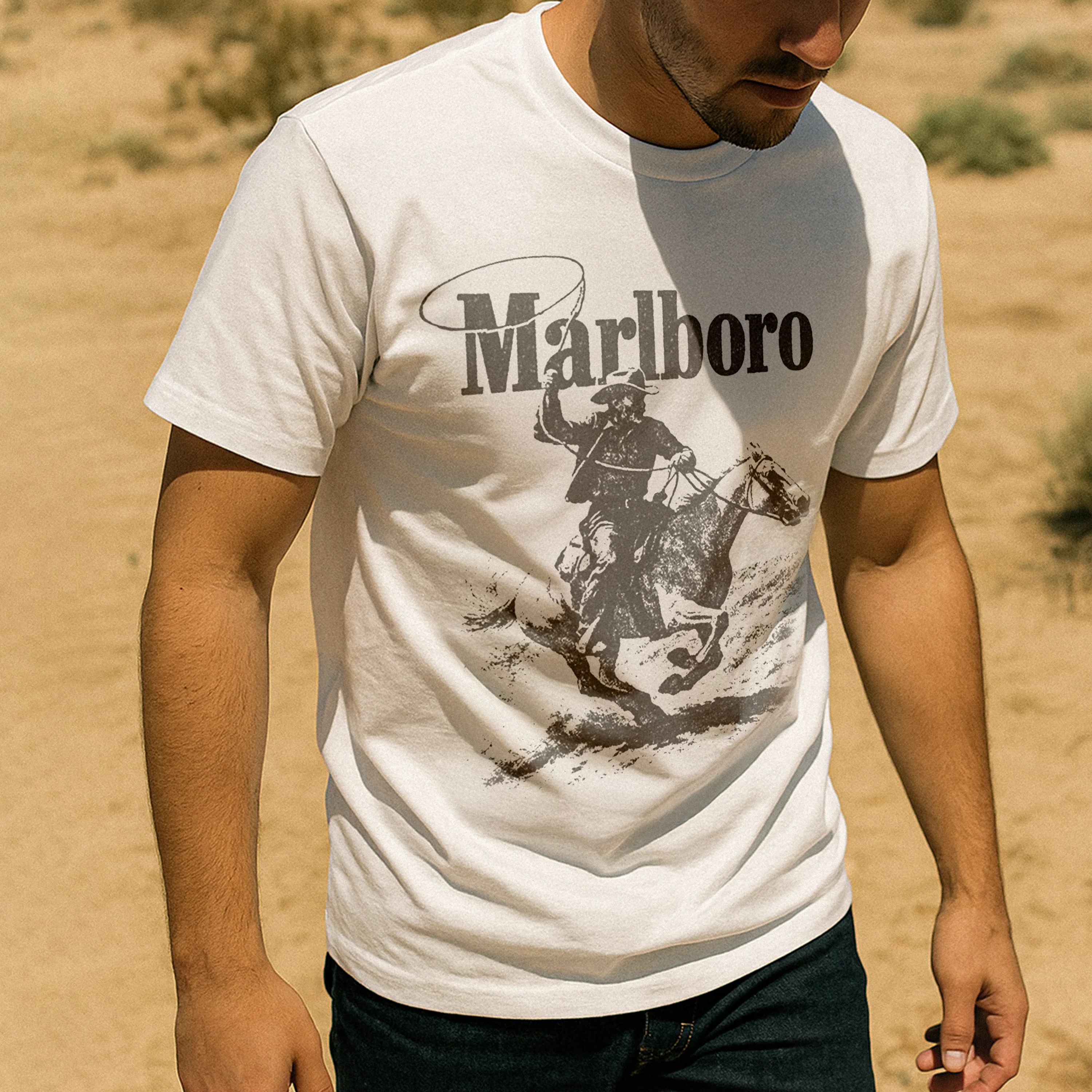 Marlo Man 'Rugged' Heavyweight White T-Shirt - Image 3