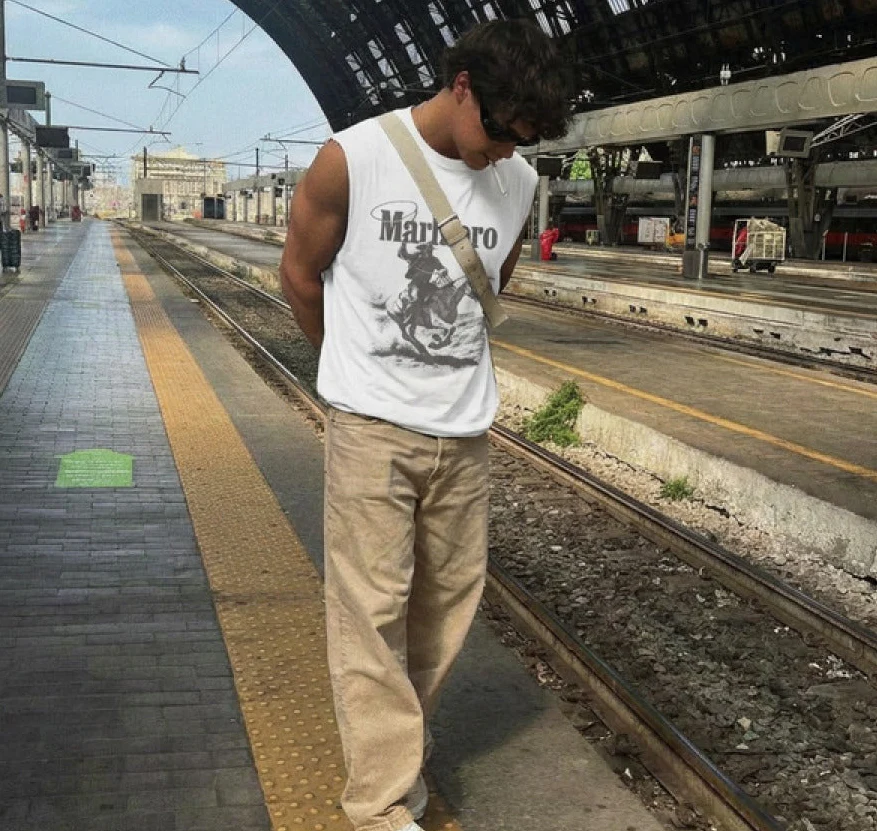 Marlo Man 'Rugged' Cut Off Heavy Tee - Image 4