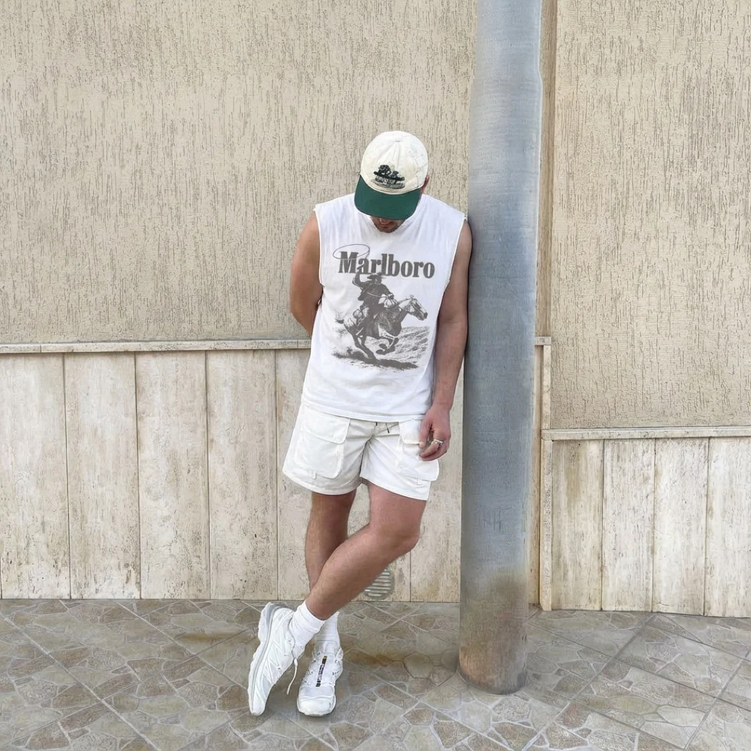 Marlo Man 'Rugged' Cut Off Heavy Tee - Image 5