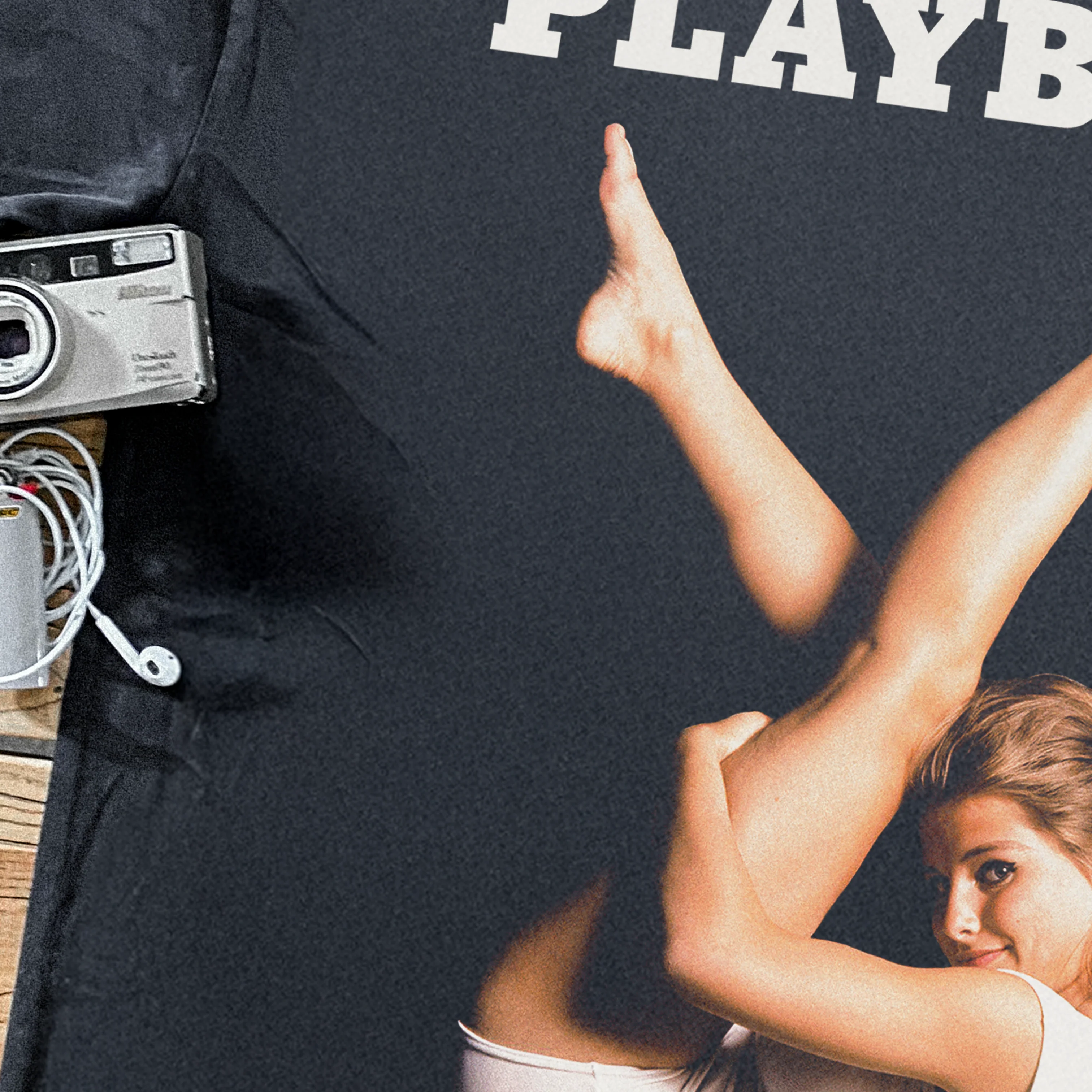 'May 1964' Playboy Cover Heavyweight Black T-Shirt - Image 2