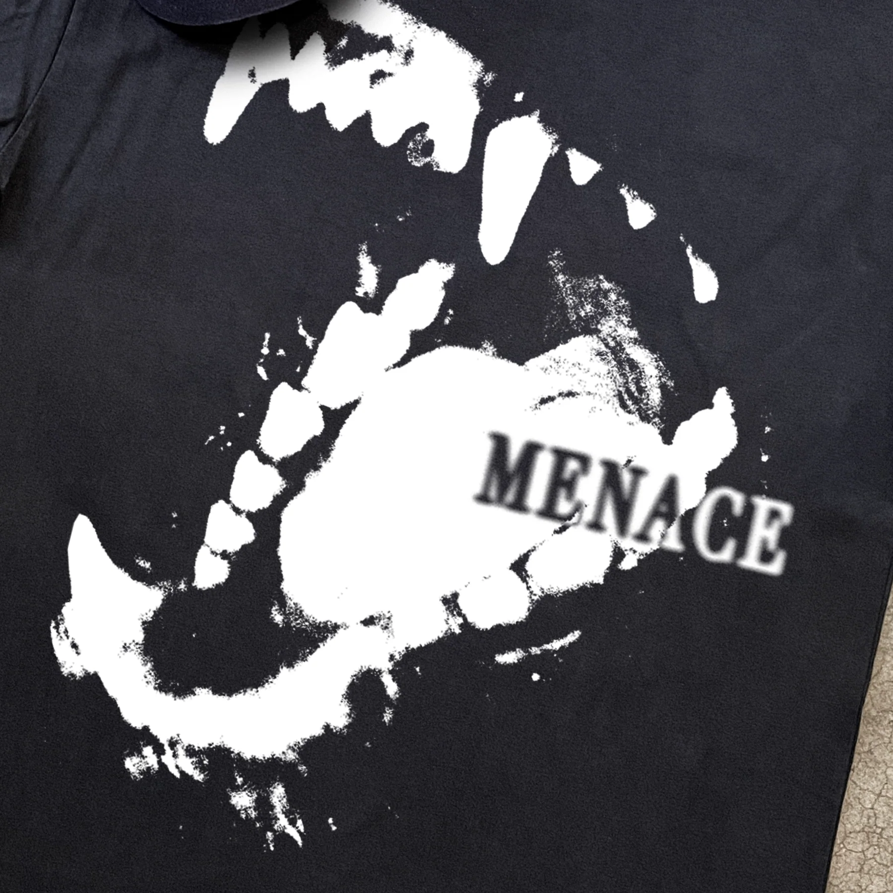'Menace' Heavy Wieght Black T-Shirt - Image 2