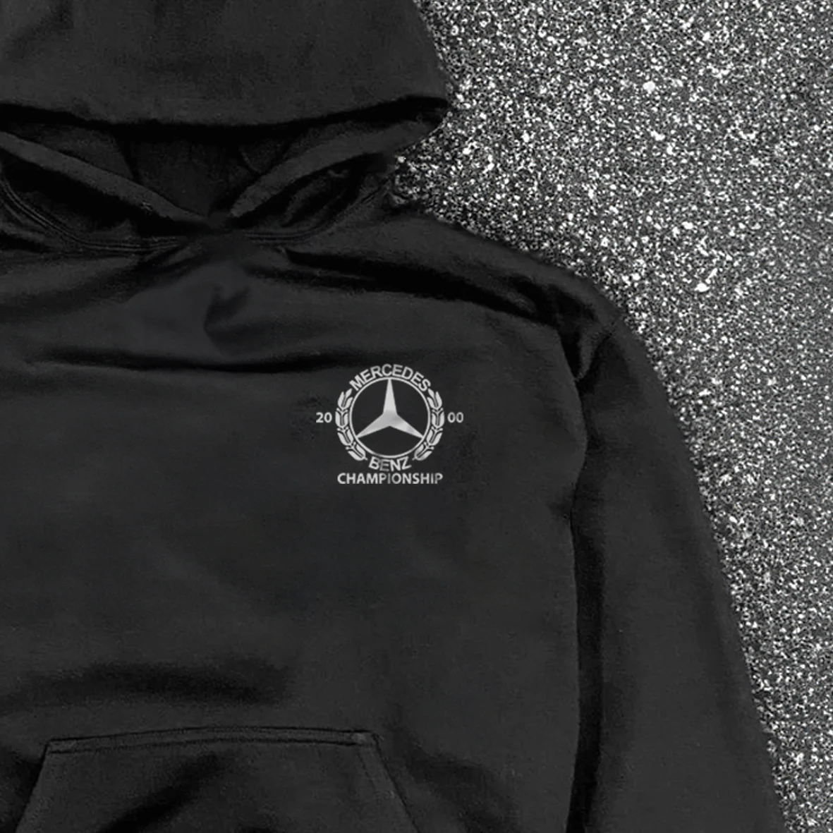 Merc Benz 2000 Championship Black Hoodie - Image 2