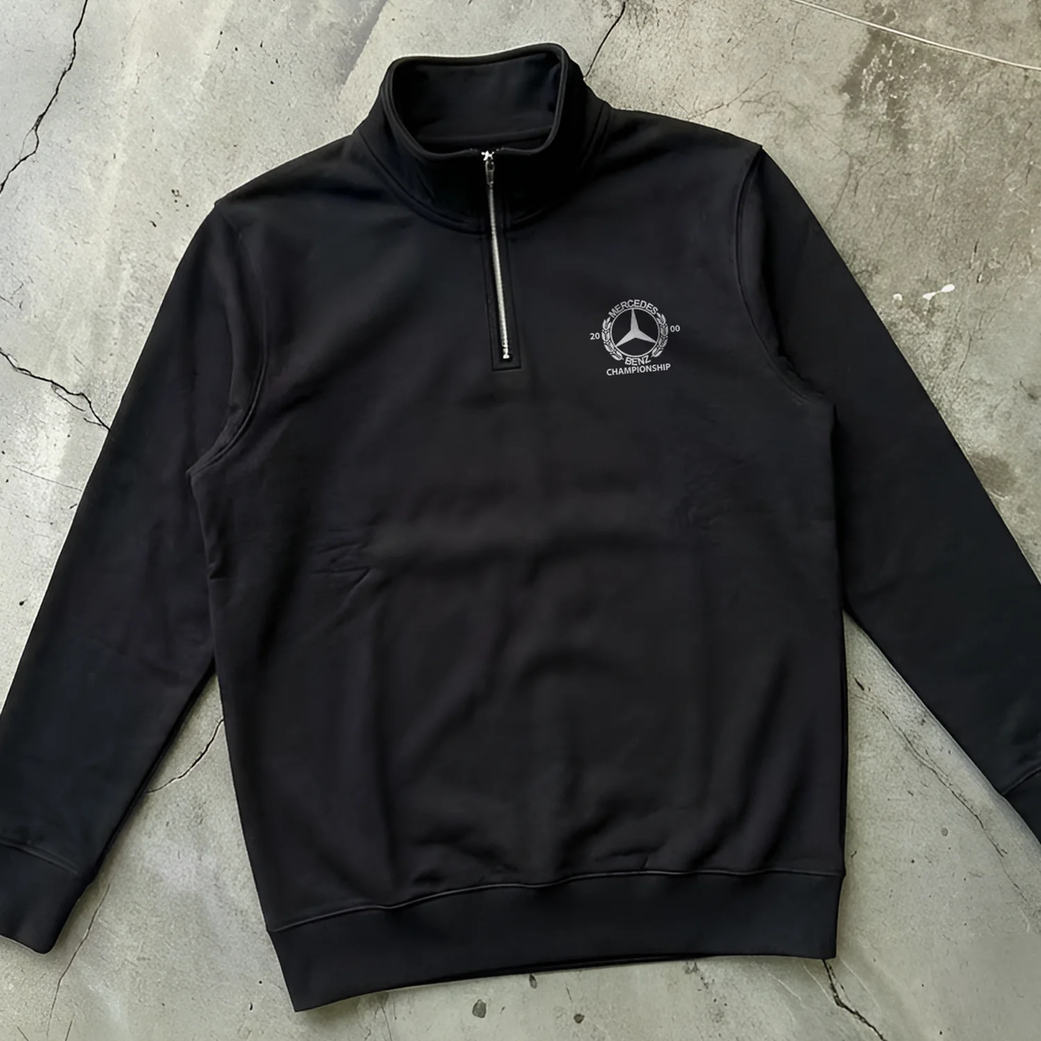 Merc Benz 'Championship Badge' 1/4 Zip Sweatshirt - Image 2