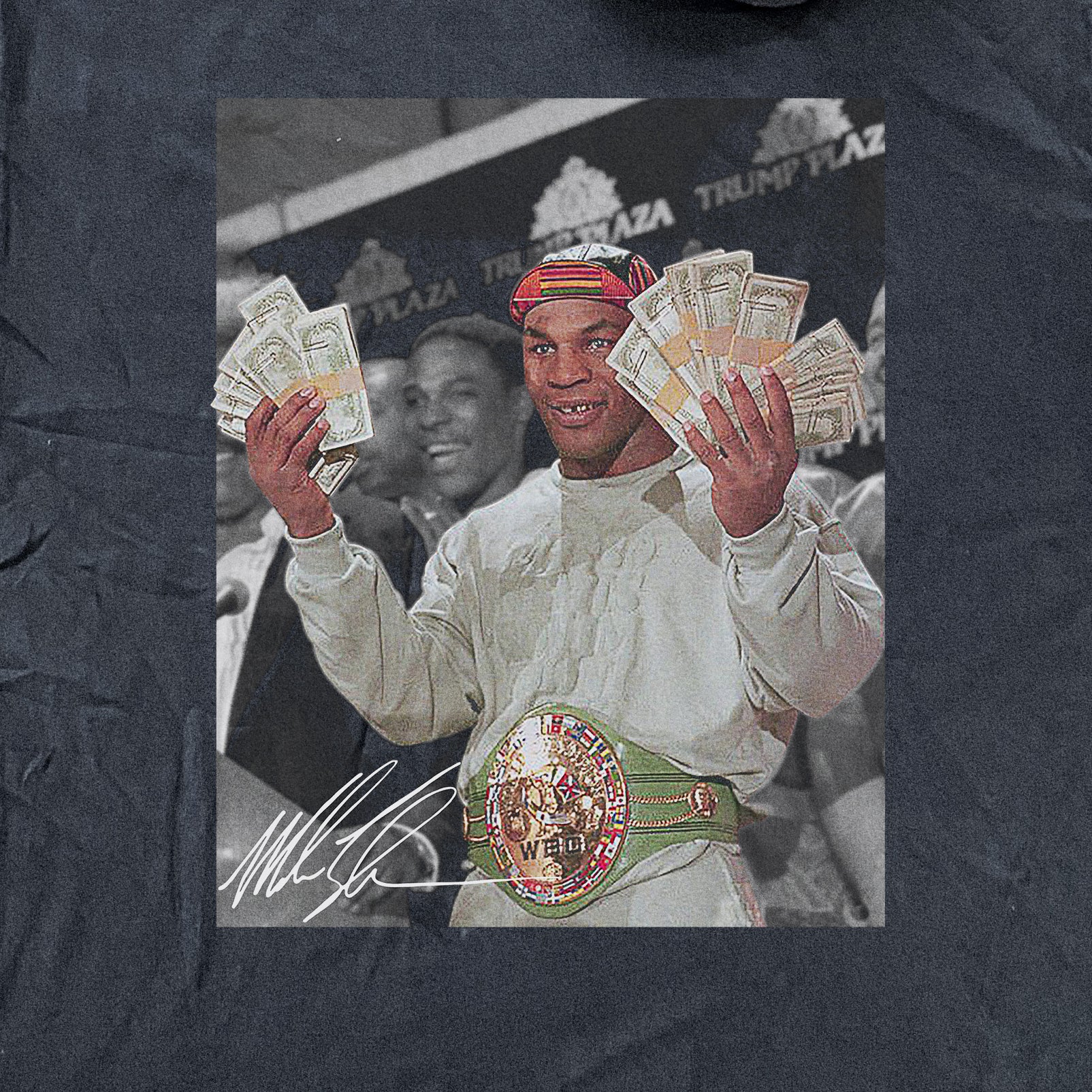 Mike Tyson-Money Print Heavyweight Black T-Shirt - Image 2