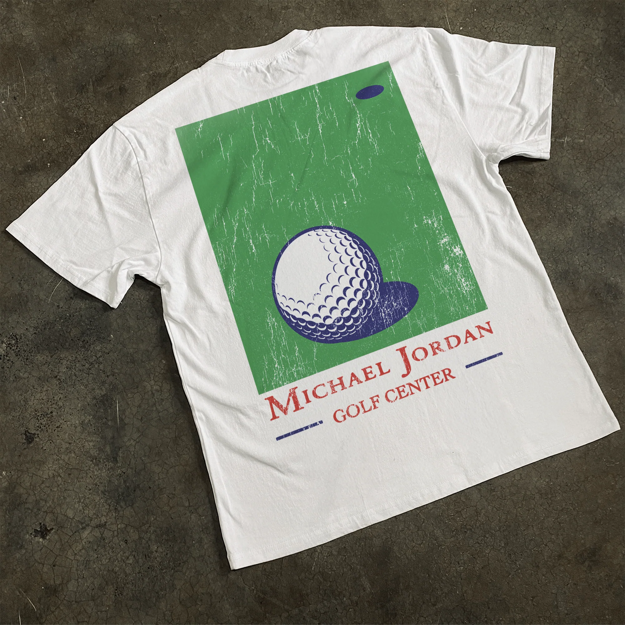 Mj Golf Center Heavyweight White Tshirt - Image 2