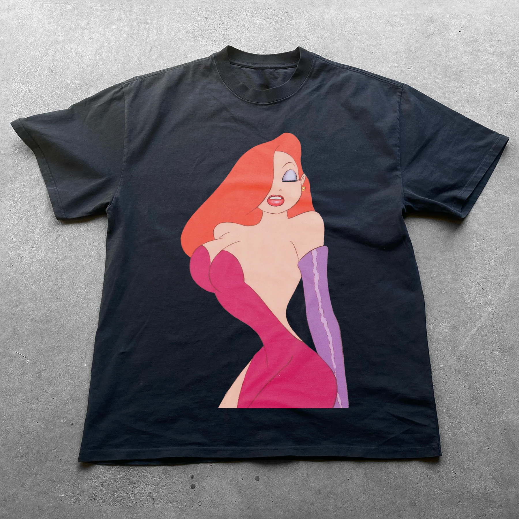 'Mrs. Rabbit' Heavyweight Black T-Shirt