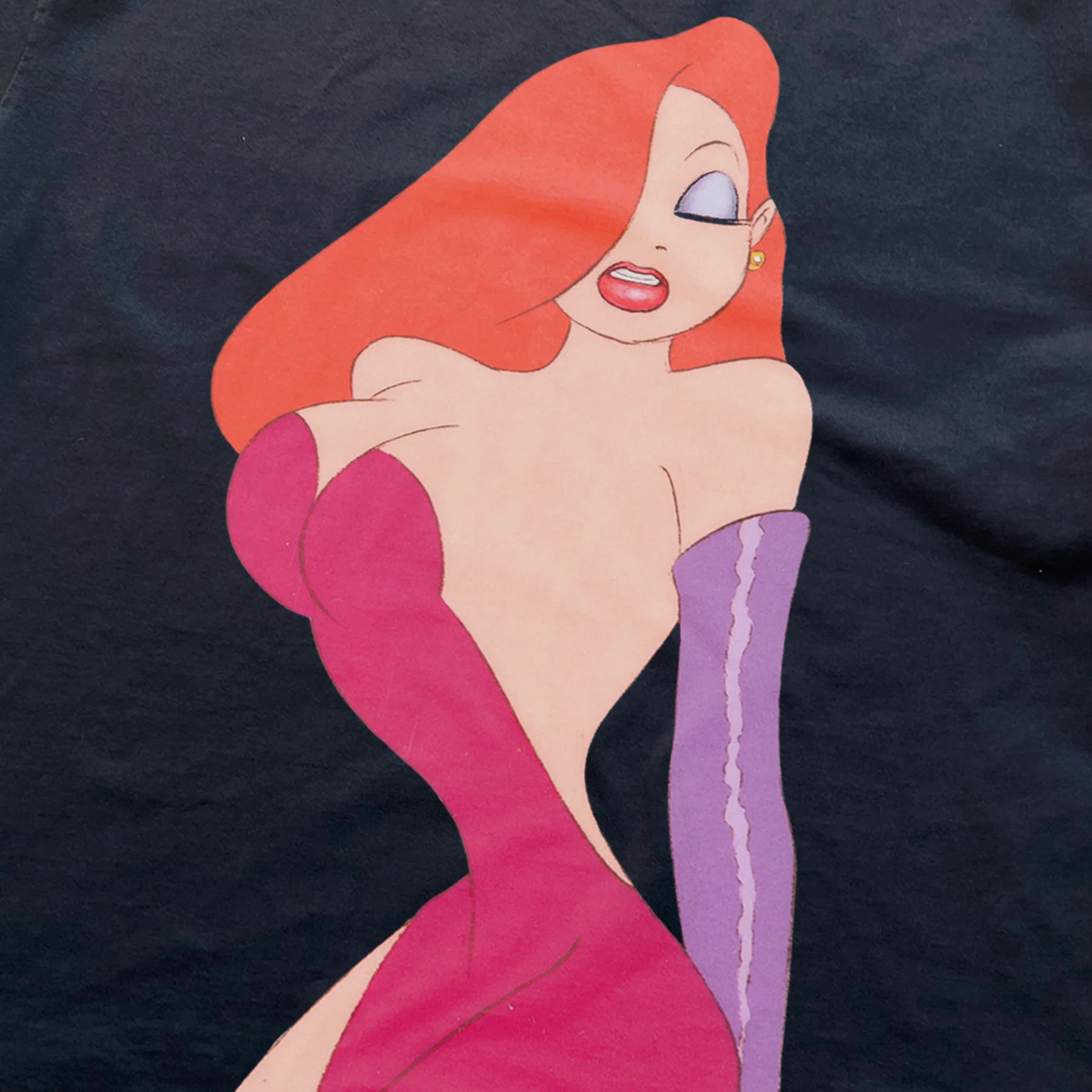 'Mrs. Rabbit' Heavyweight Black T-Shirt - Image 2
