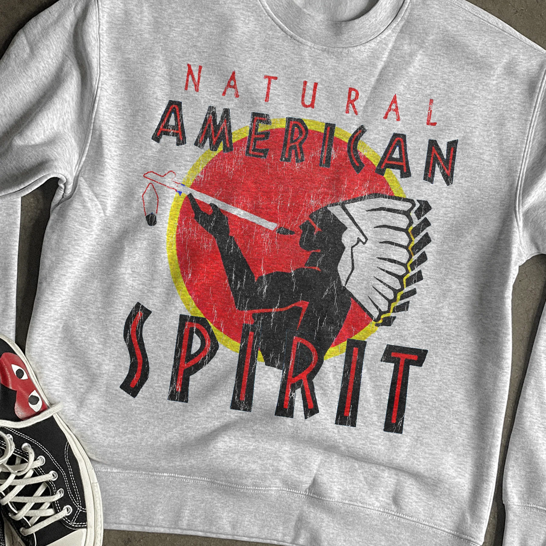 Natural American Spirit Grey Marble Crewneck - Image 2