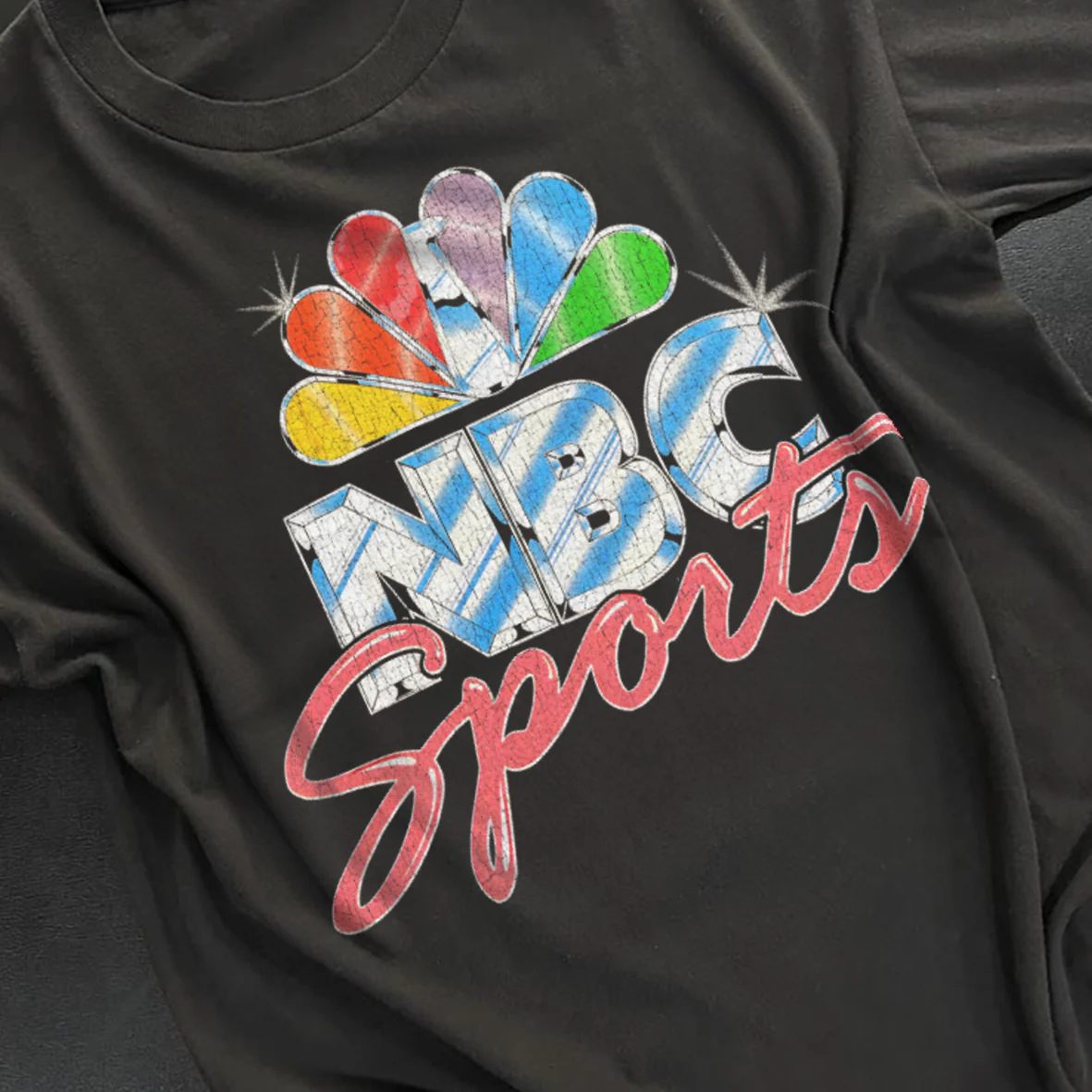 Nbc Sp0Rts Promo Washed Black T-Shirt - Image 2