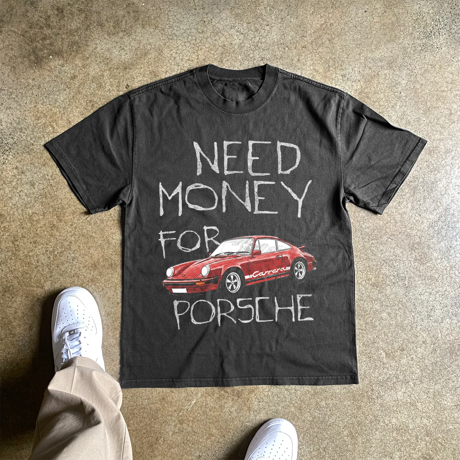 Need Money Heavyweight Black Tshirt