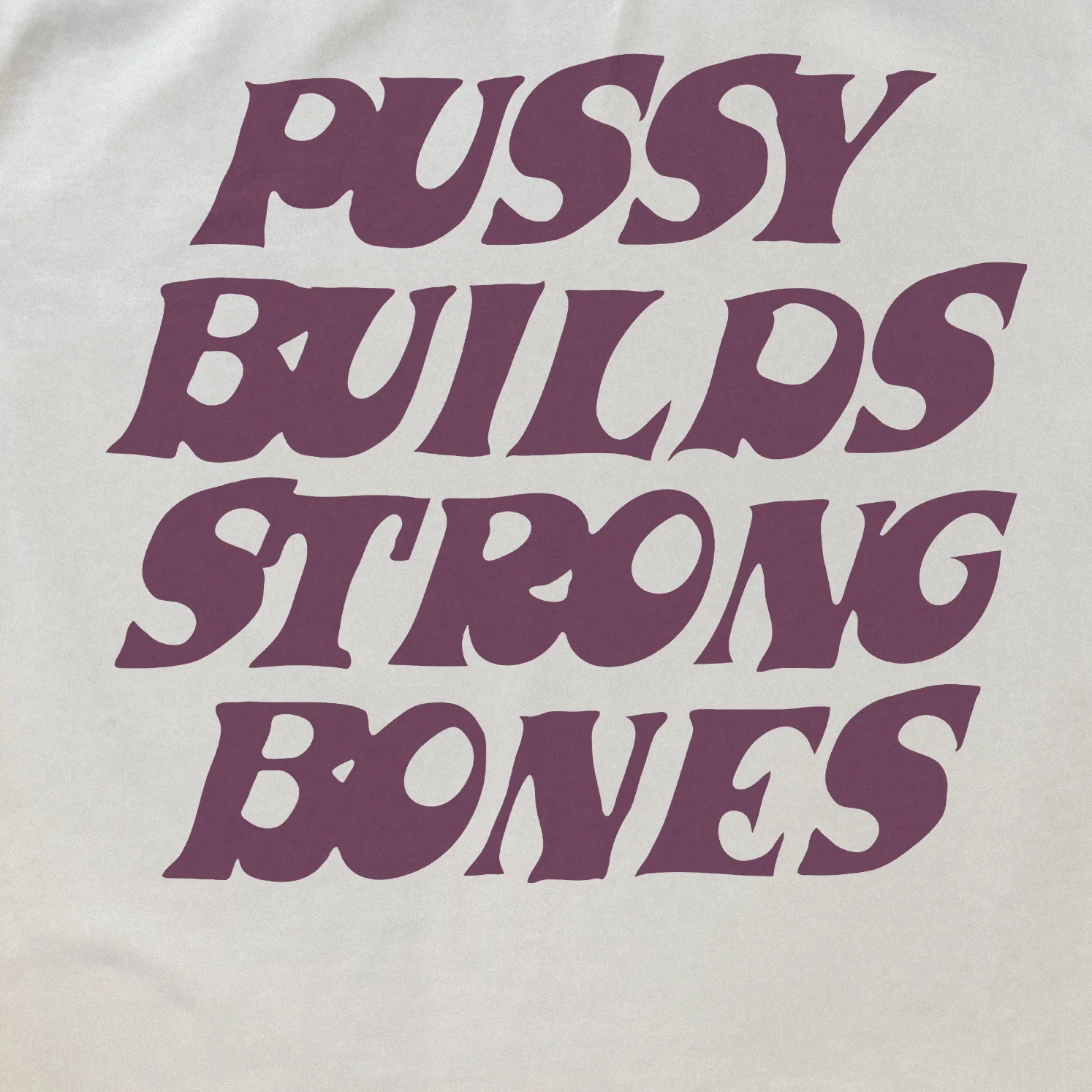 Pussy Builds Strong Bones Heavyweight White T-Shirt - Image 2