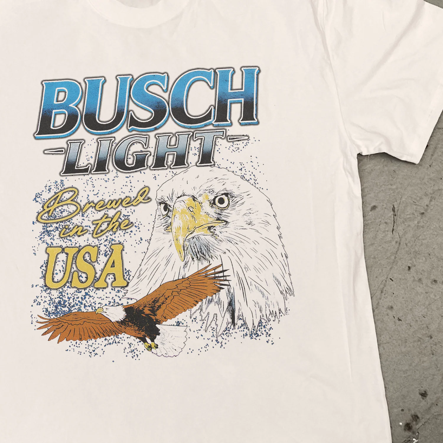 Retro 1986 Fosters F1 Bone Heavyweight Tee - Image 2