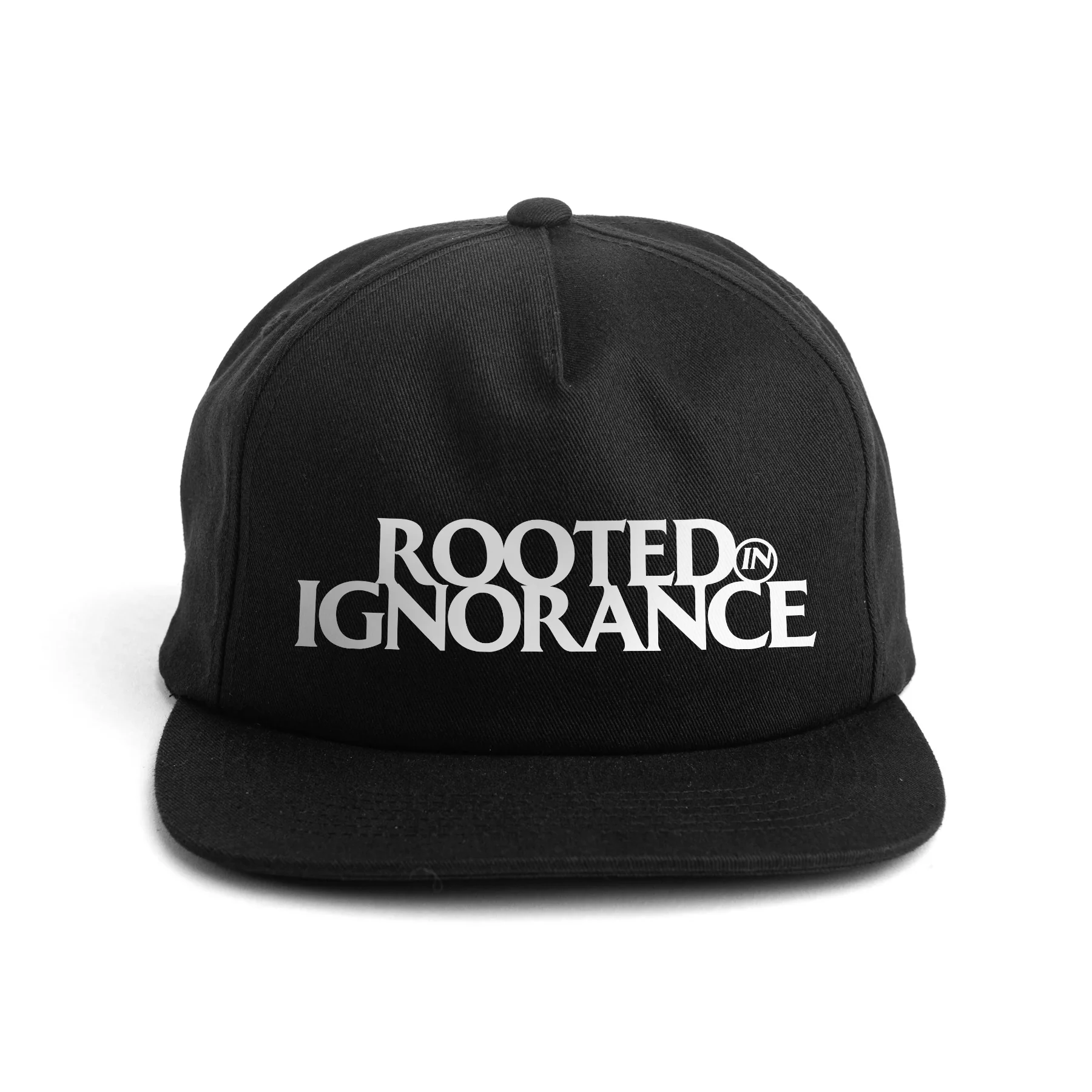 'Rooted In Ignorance' 5-Panel Black Cap