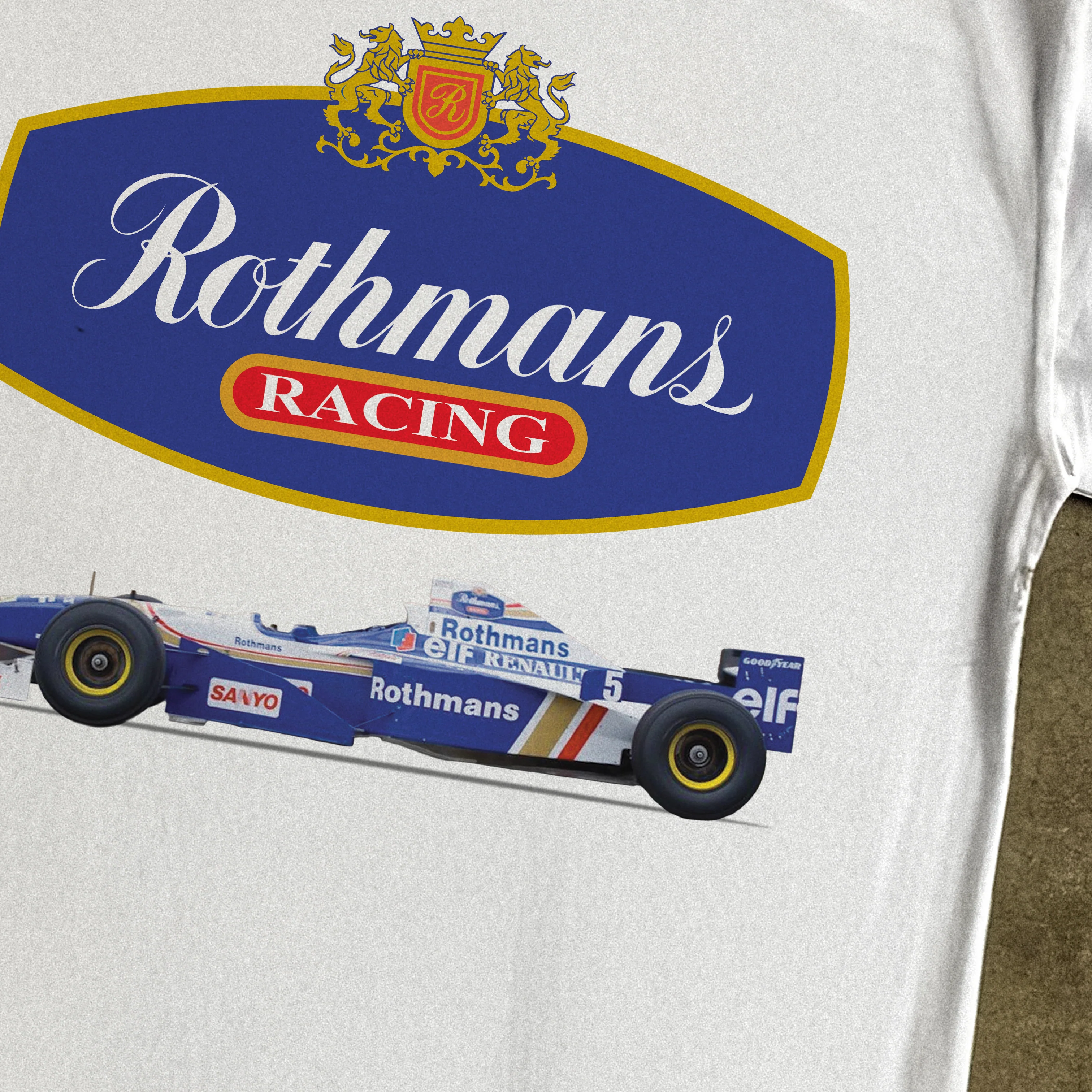 Rothman'S F1 Heavy Weight White T-Shirt - Image 2