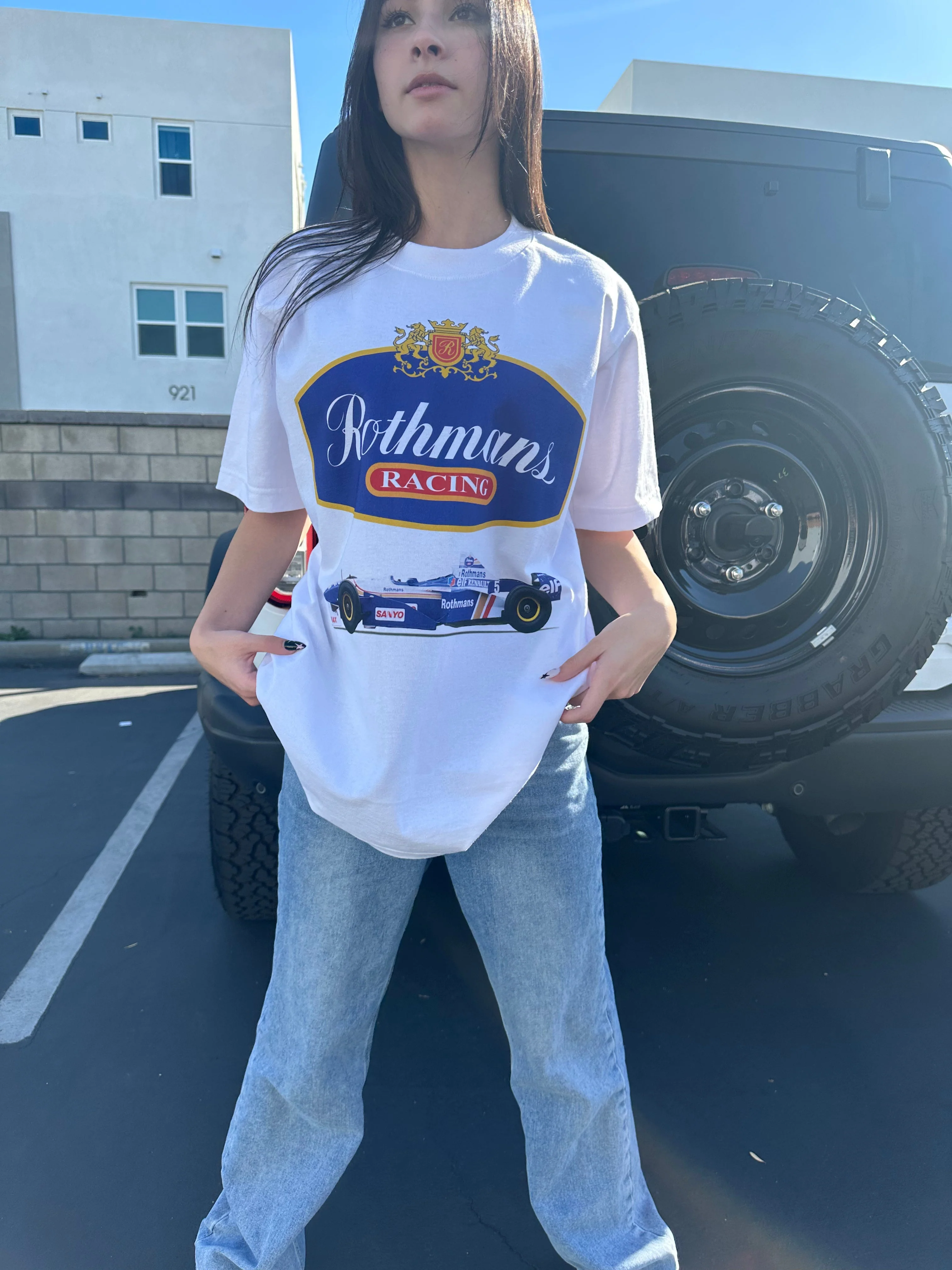 Rothman'S F1 Heavy Weight White T-Shirt - Image 3