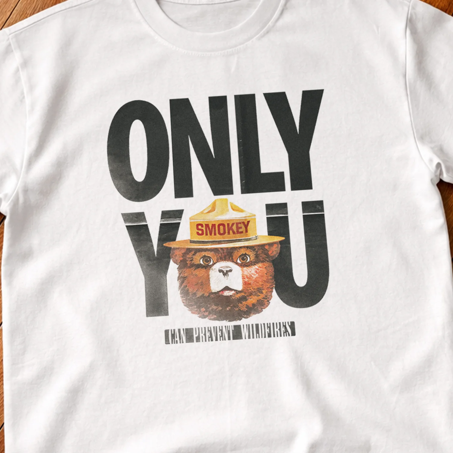 Smokey Bear 'Only You' Heavyweight White Tee - Image 2