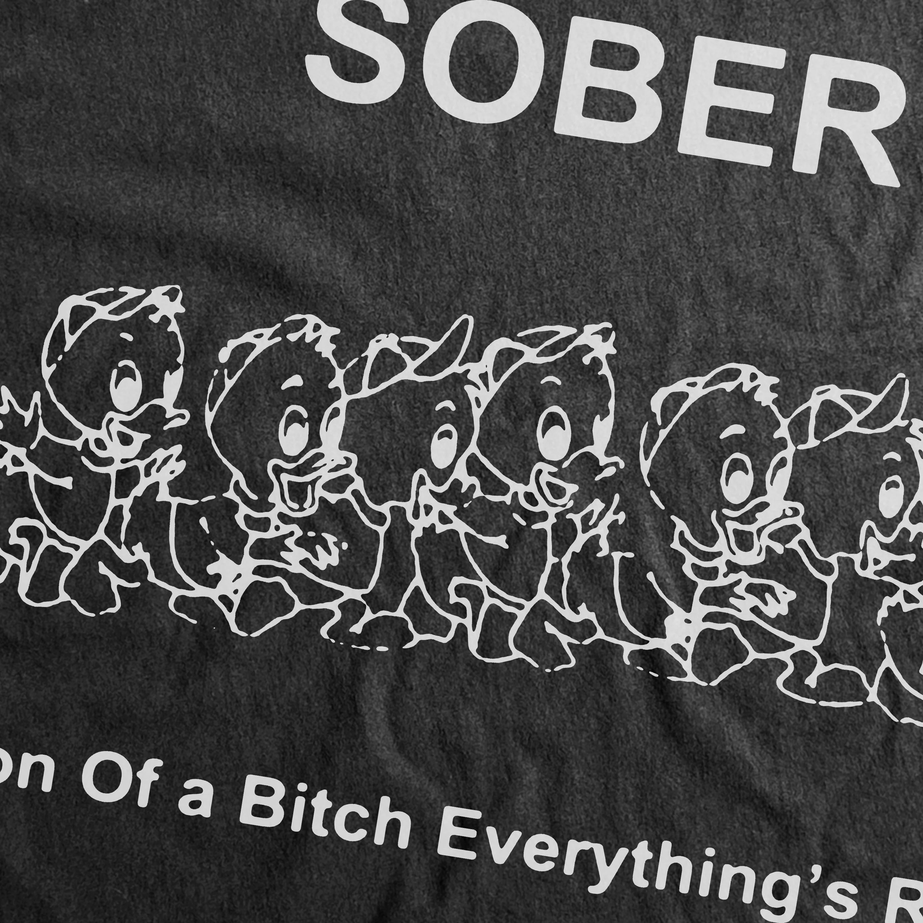 Sober Heavyweight Black T-Shirt - Image 2