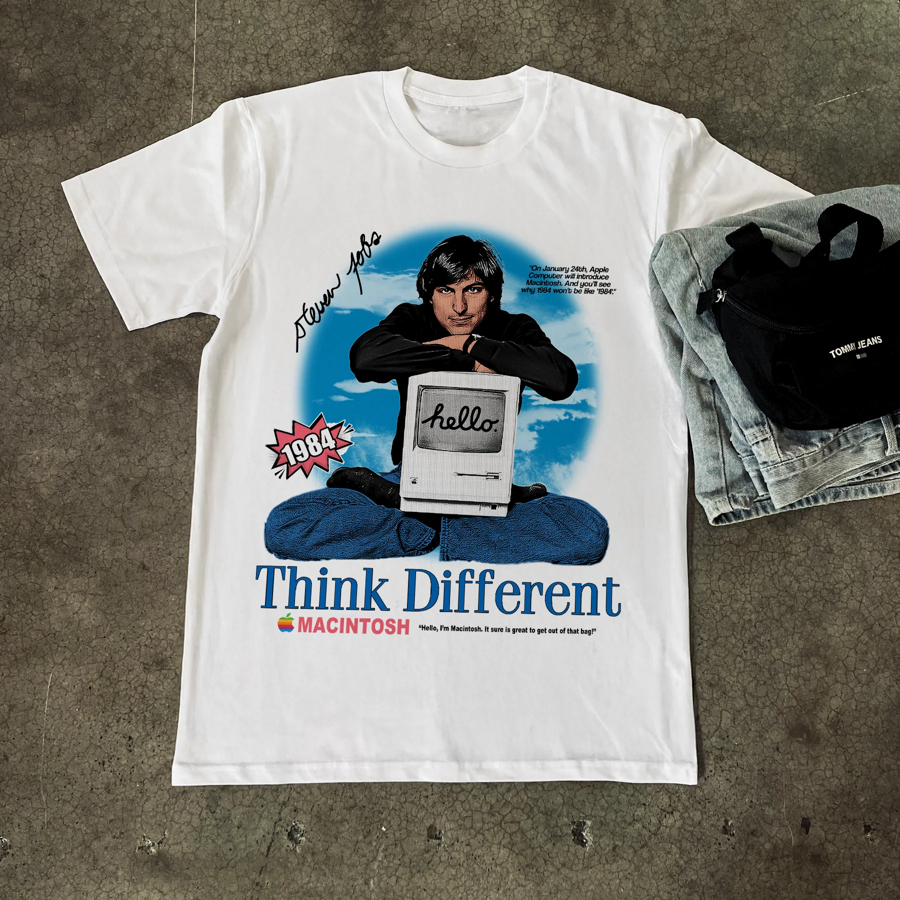 Steve Jobs 'Think Differently' Heavy White T-Shirt