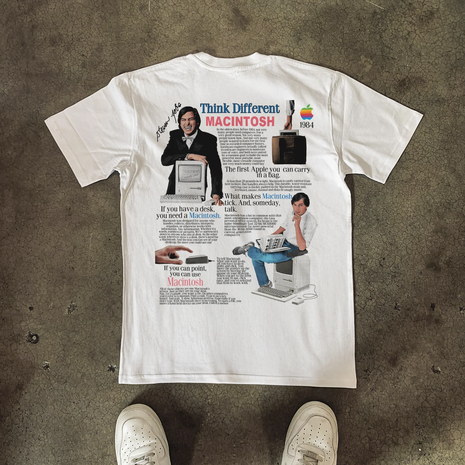 Steve Jobs 'Think Differently' Heavy White T-Shirt - Image 3