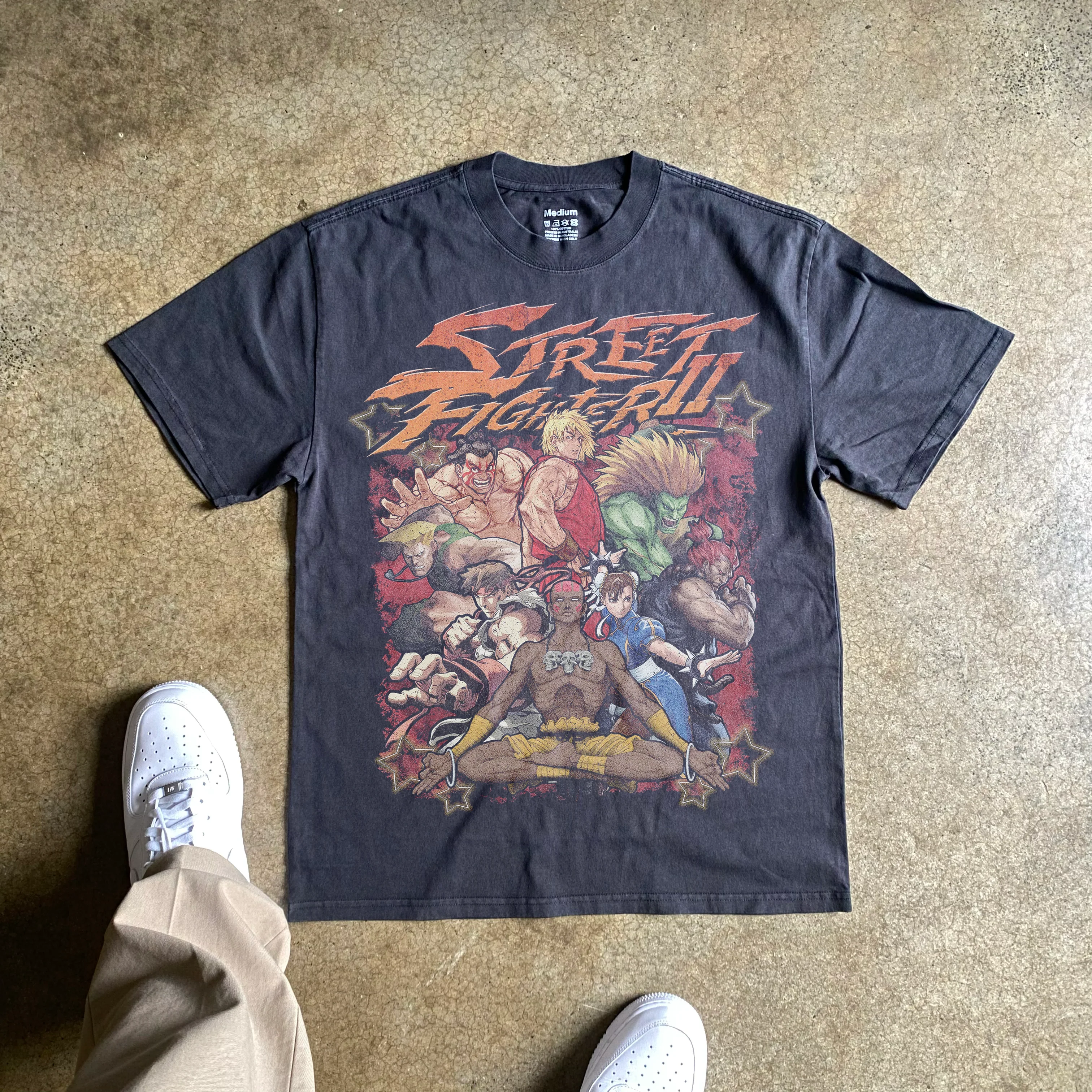 Street Fighter 2 Heavyweight Black T-Shirt