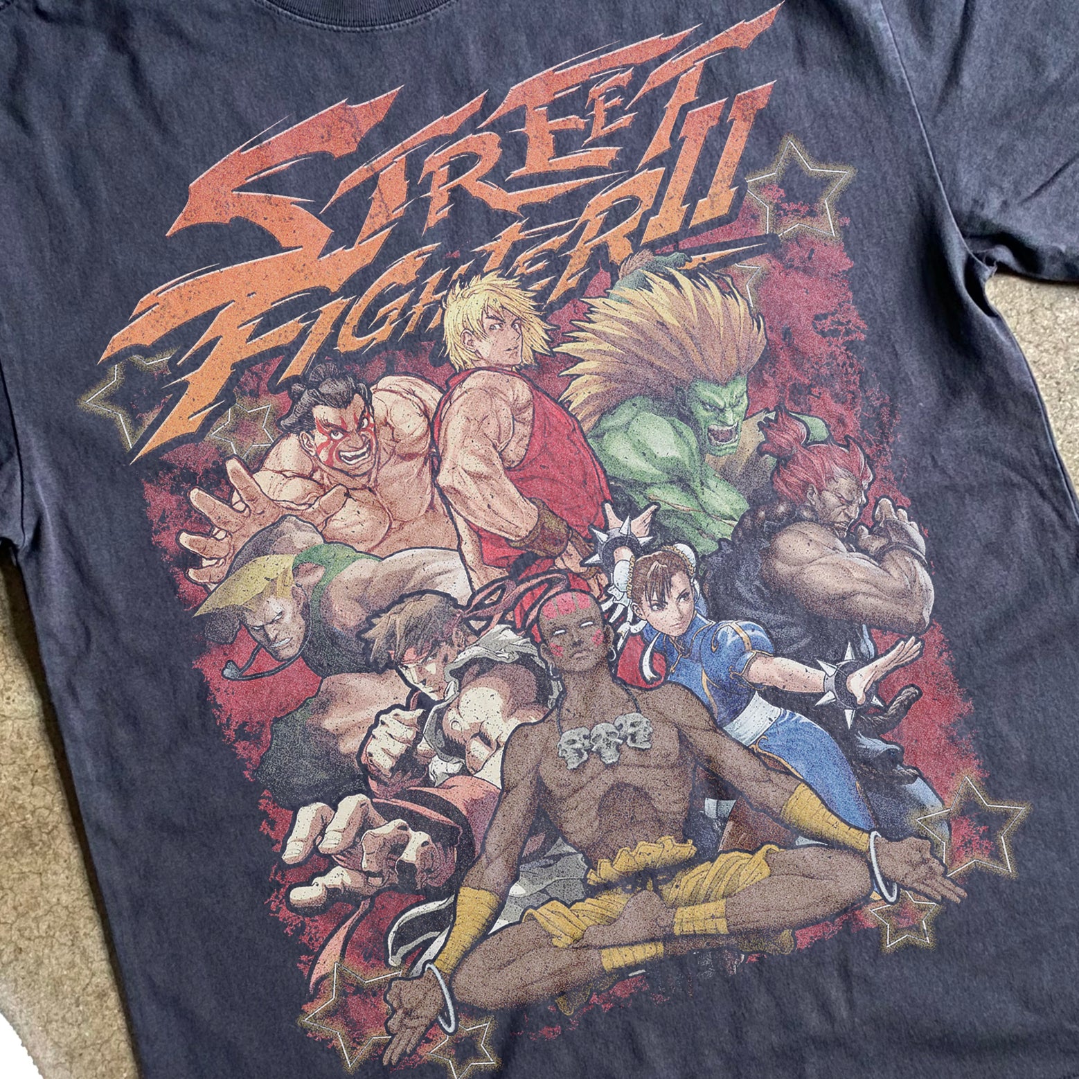Street Fighter 2 Heavyweight Black T-Shirt - Image 2