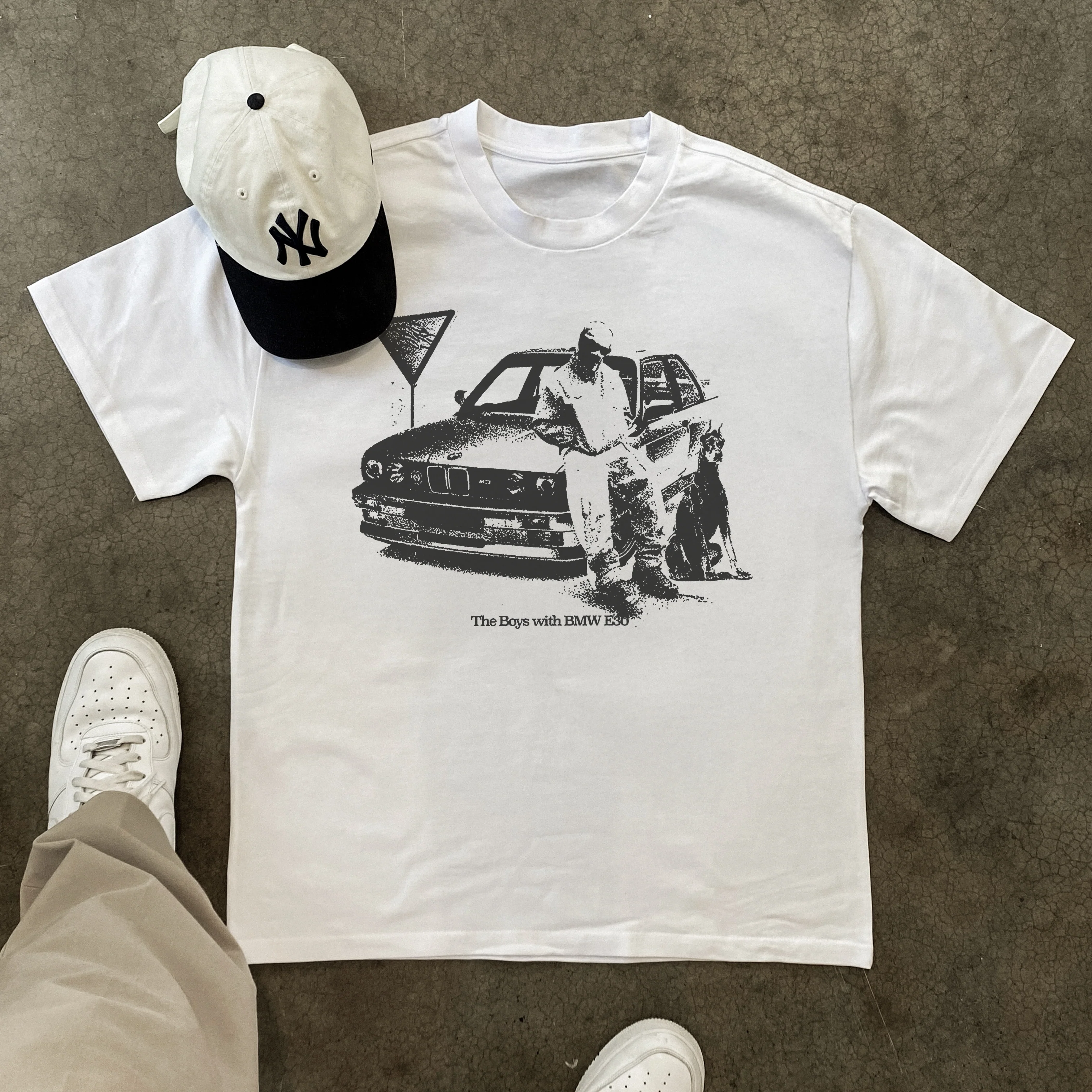 The Boys With Bmw E30 Heavyweight White T-Shirt