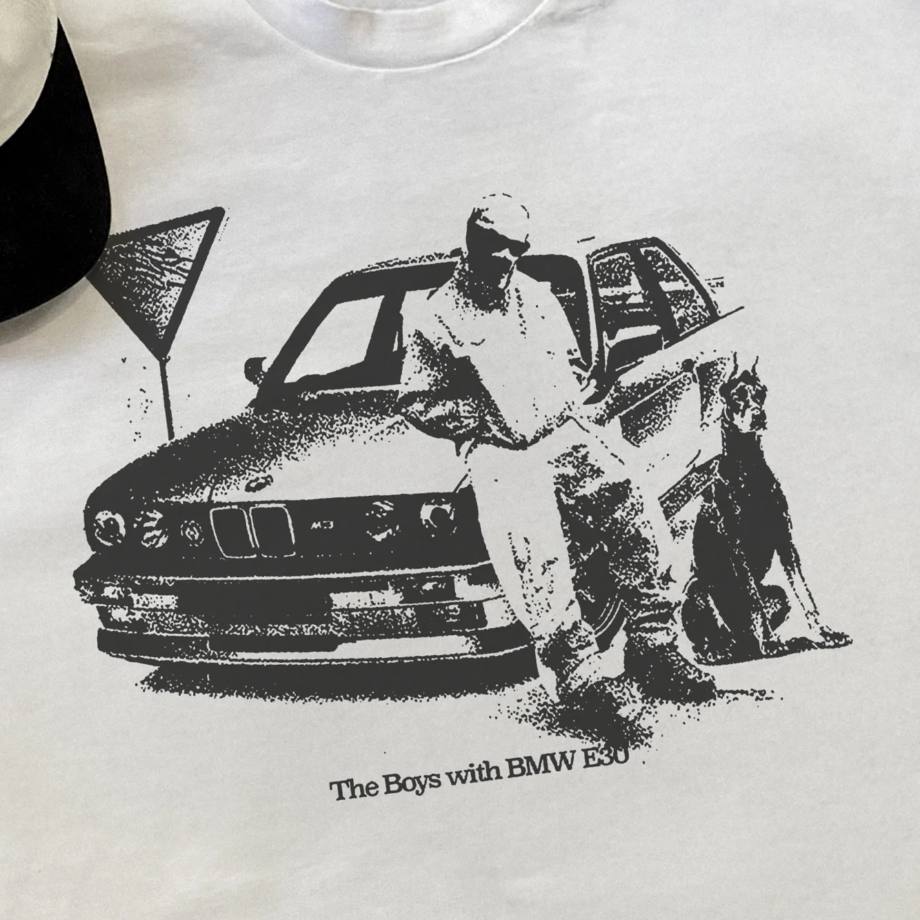 The Boys With Bmw E30 Heavyweight White T-Shirt - Image 2