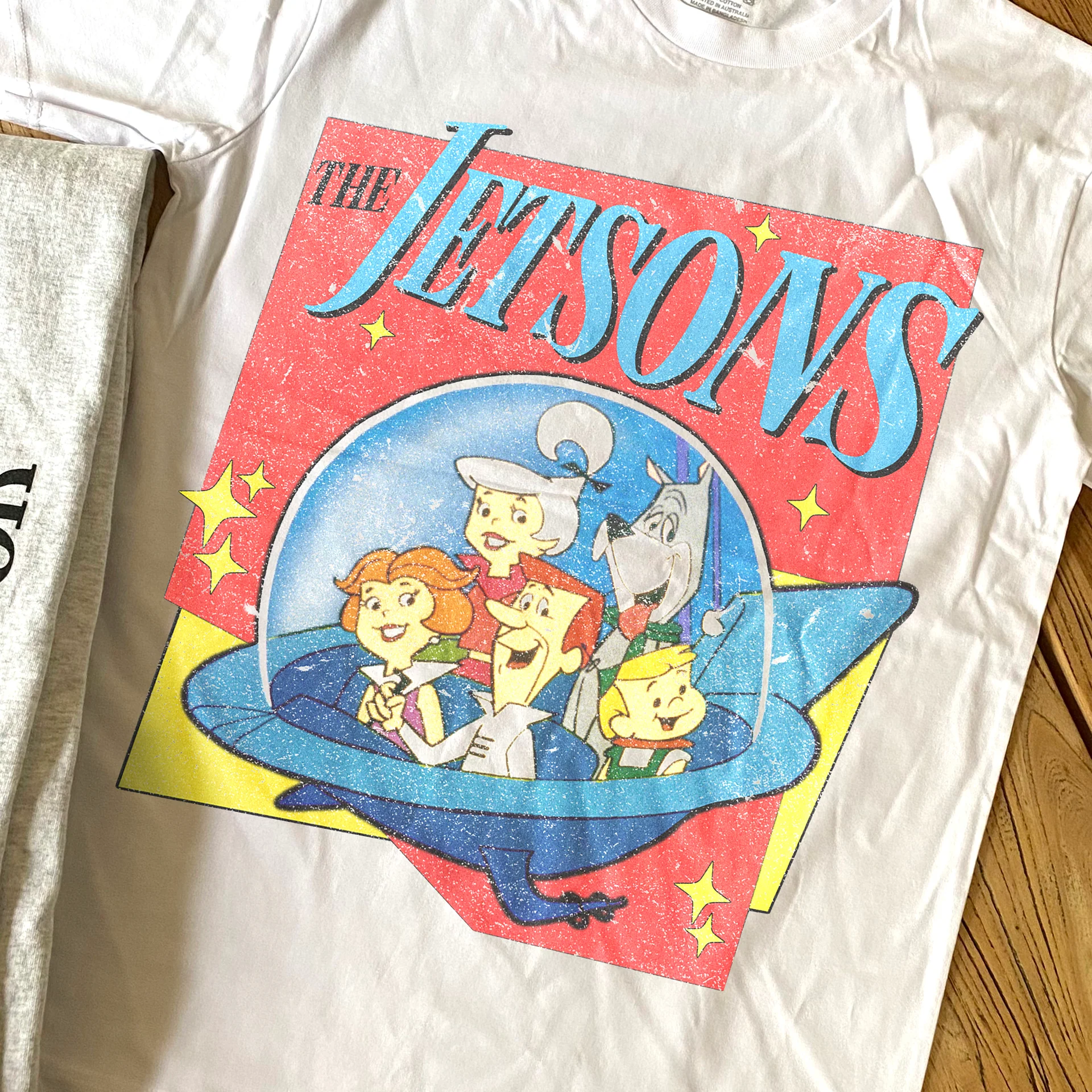 The Jetsons Vintage Heavyweight White T-Shirt - Image 2