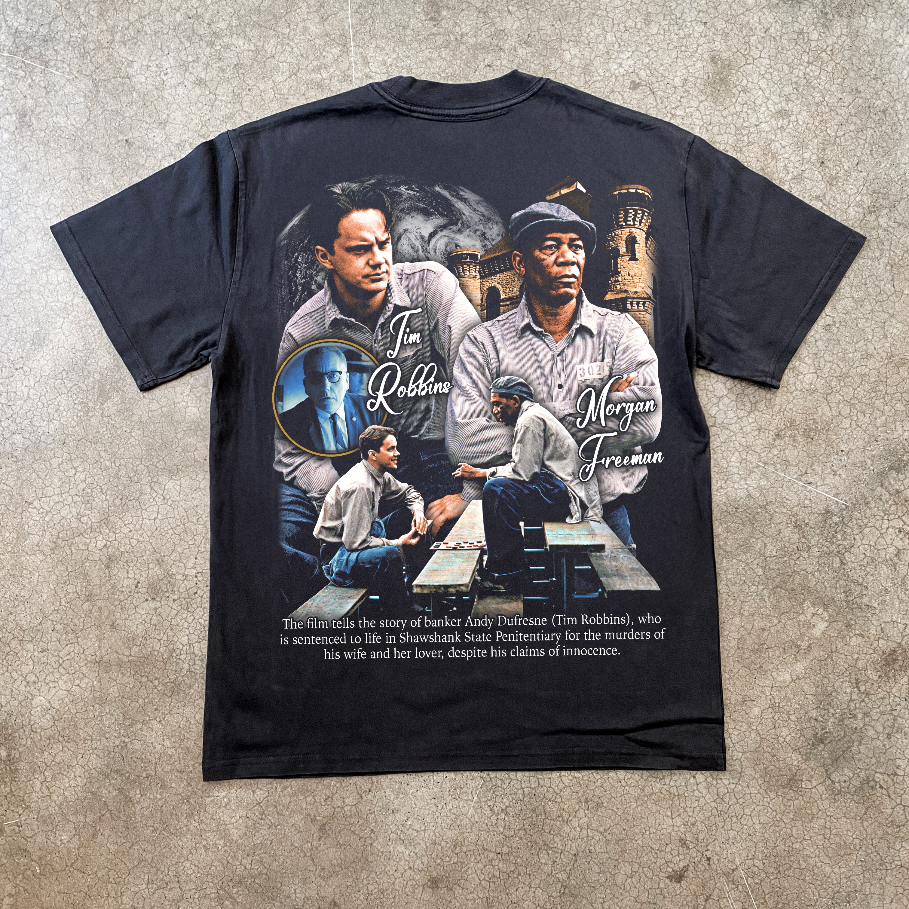 The Shawshank Redemption Movies Heavyweight Black T-Shirt - Image 2