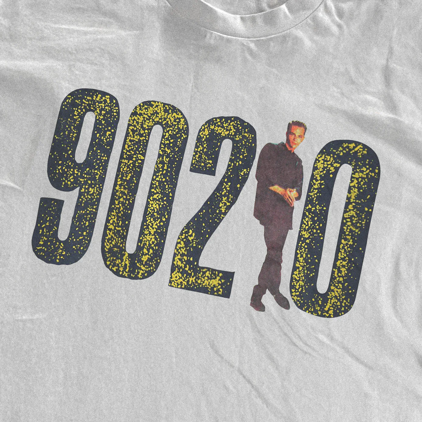 Vintage 1993 Beverly Hills Tv Show Heavyweight White T-Shirt - Image 2