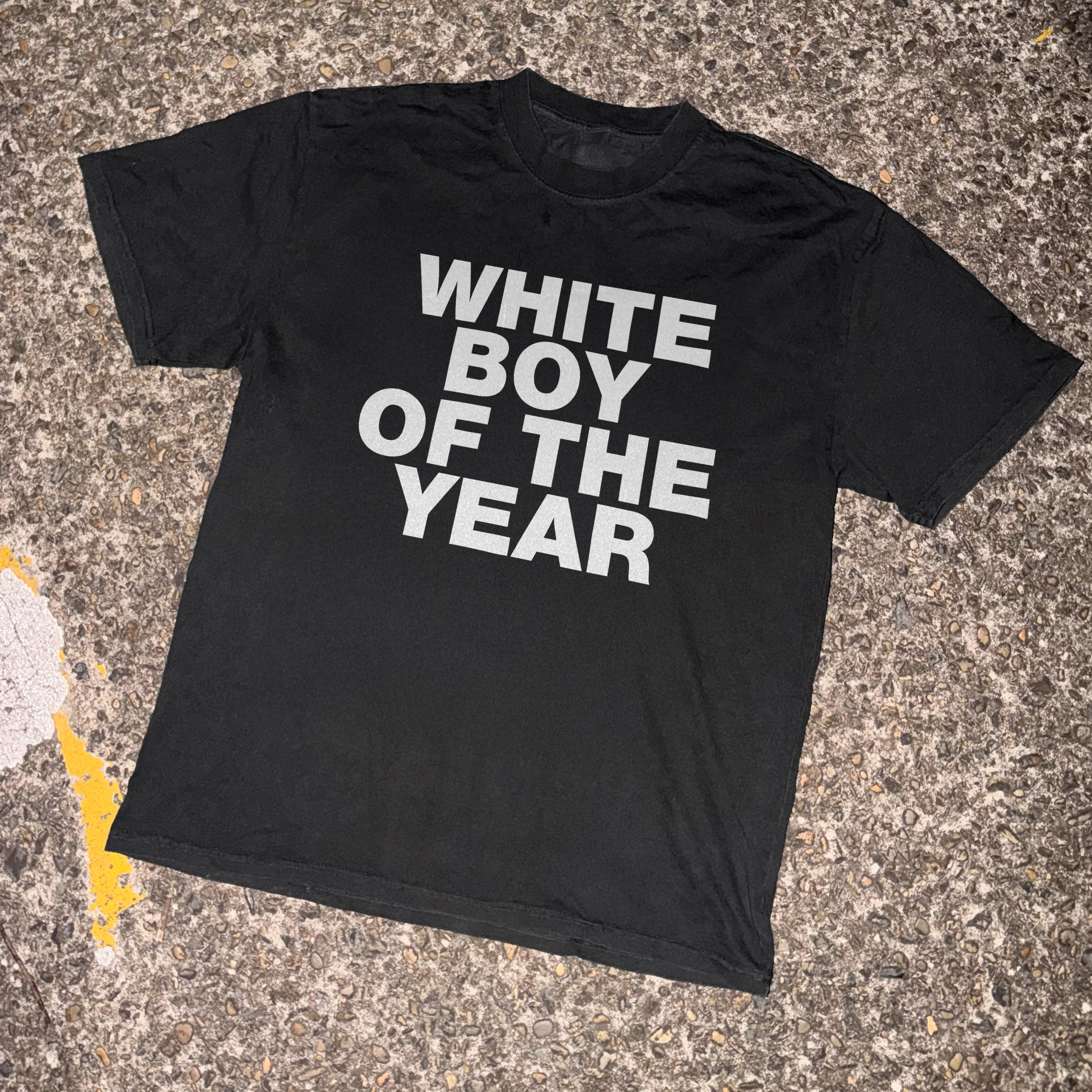 'White Boy Of The Year' Heavy Black Tee