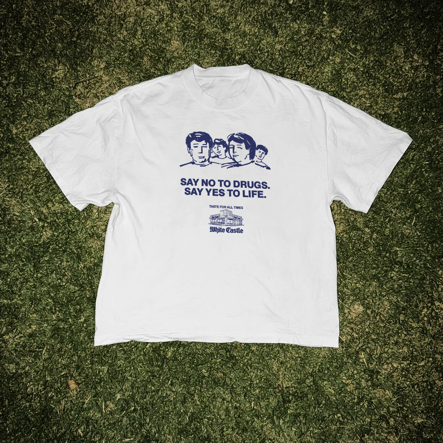 White Castle 'Say No to Drugs. Say Yes to Life' Heavyweight White Tee