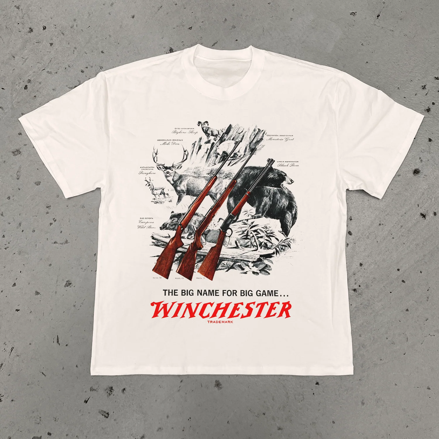 Winchester 'Big Game' Bone Heavyweight T-Shirt